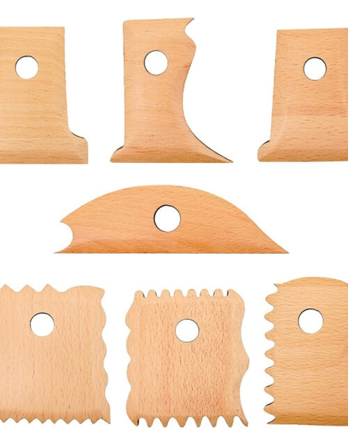 wooden pottery knife for clay shaping