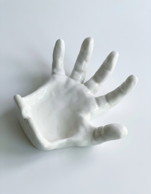 ceramic hand shaped tray