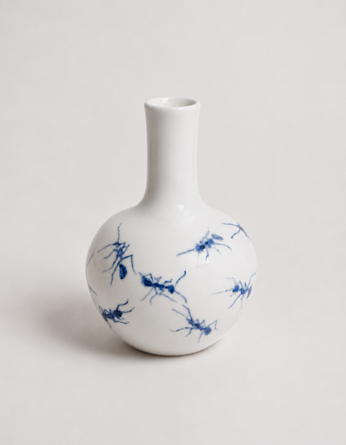 Hand-painted Ants Porcelain Vase