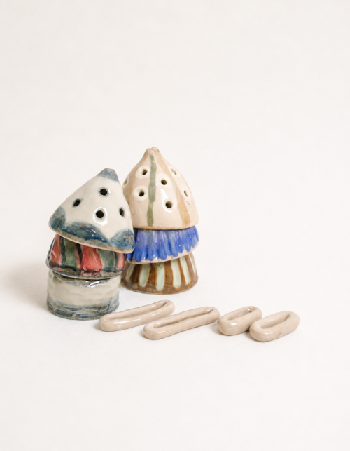 Handbuilt Ceramic Wind Bell Set