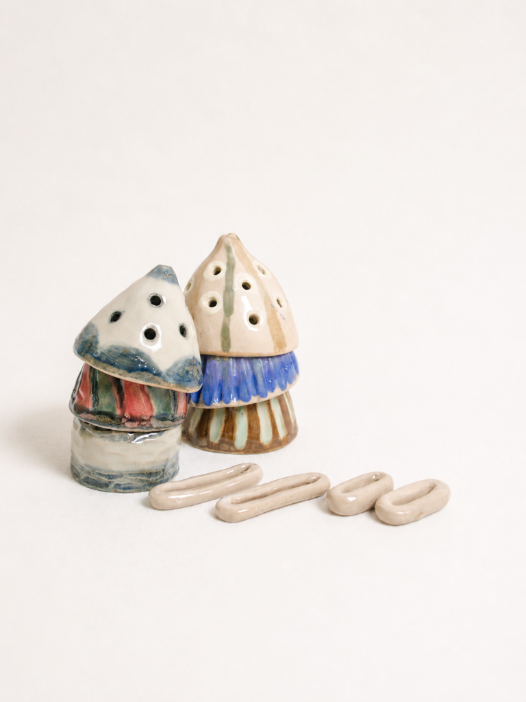 Yellow Clay Underglaze Wind Bell Set