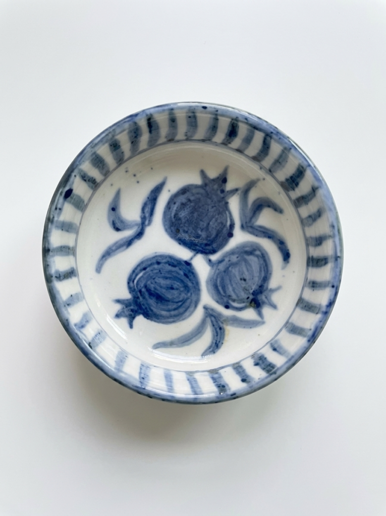 Blue Pomegranate Straight Sided Bowl