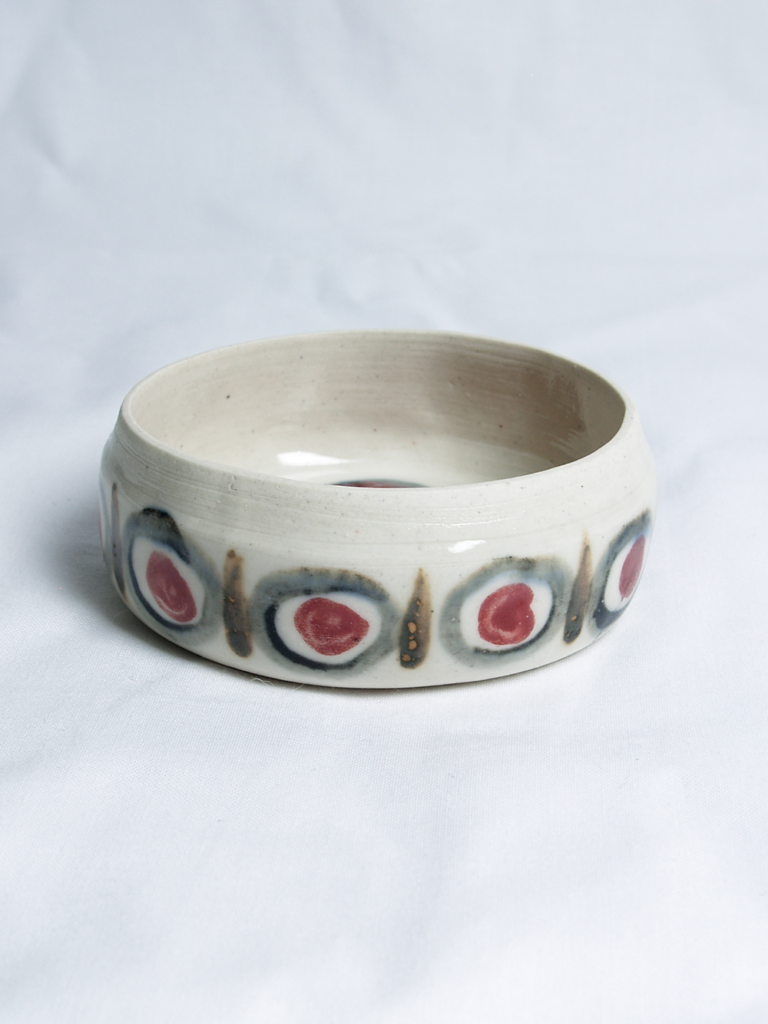 Vintage Floral Lidded Stoneware Jar