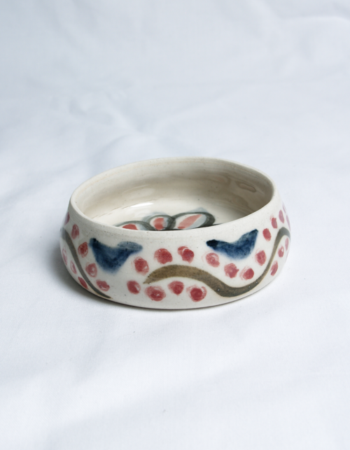 Bird and Vine Underglaze Jar